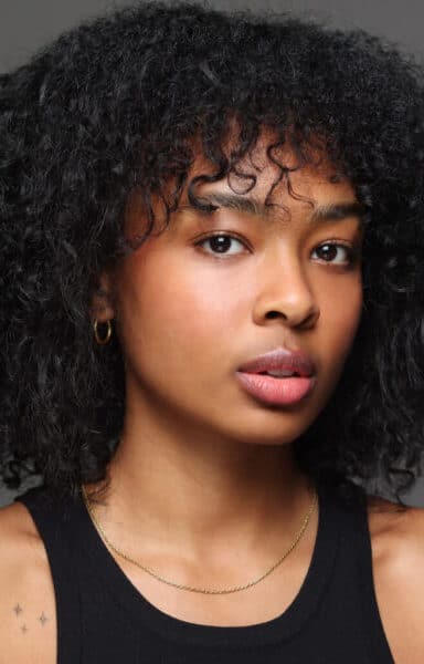 Headshot of actor Ahunim Abebe above her testimonial of Voice Director & Acting Coach Jack Starkey-Gill.