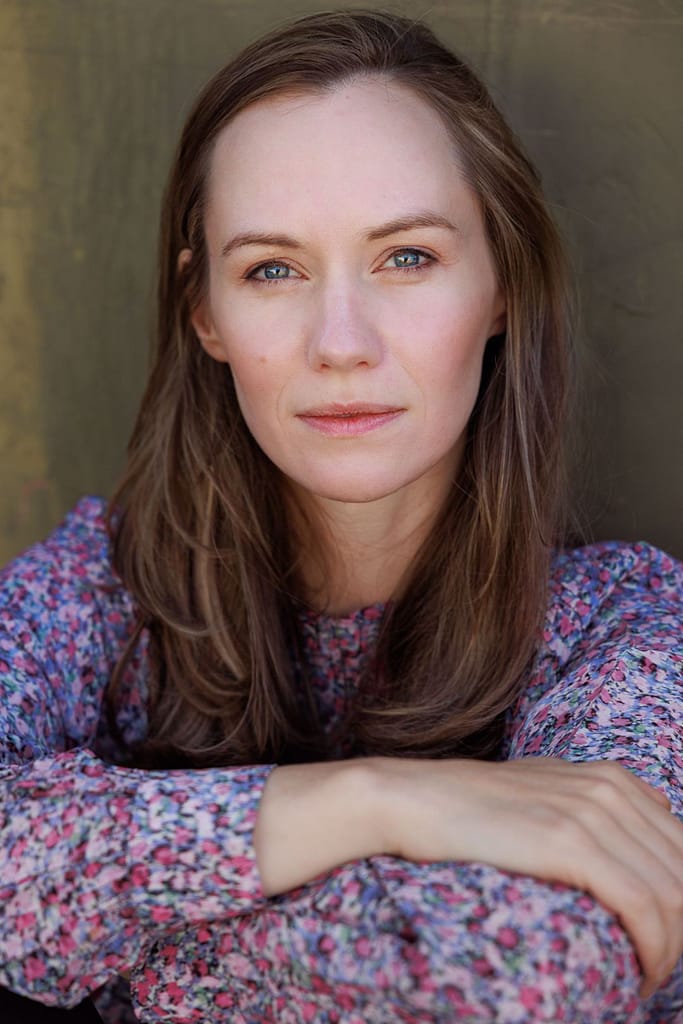 Headshot of actor Lizzie Schebesta above her testimonial of Voice Director & Acting Coach Jack Starkey-Gill.